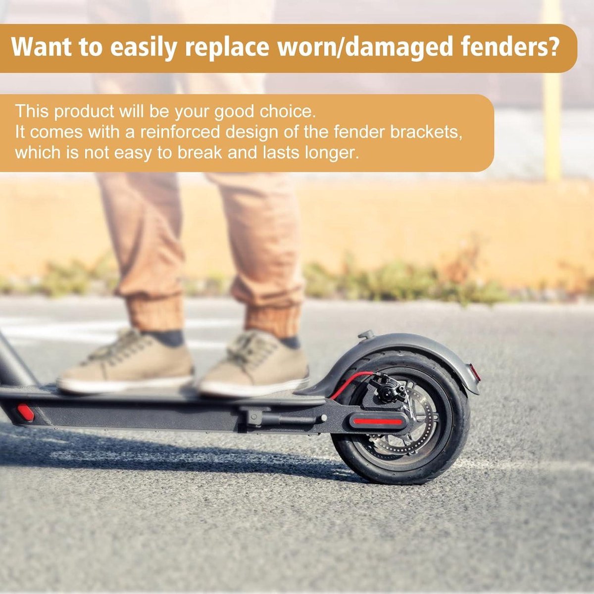 inovra plus achterspatbord met haak en achterlicht voor elektrische step vervangingsset voor xiaomi m365 modellen inclusief leeg kentekenplaatje