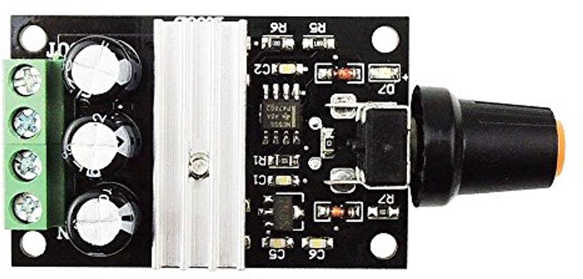 Instelbare DC Motor Toerentalregelaar 6V 12V 24V 28V - PWM Geschikt voor 3A tot 80 Watt Loopmotor kopen online
