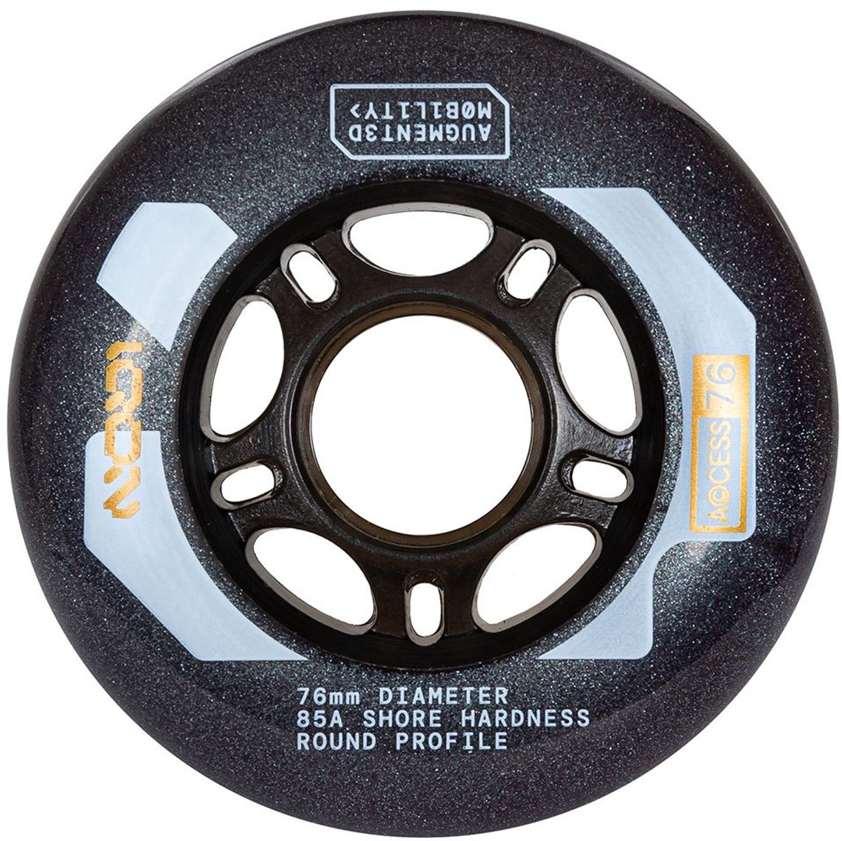 iqon access 76 85a schaatswielen 4 eenheden goud 76 mm