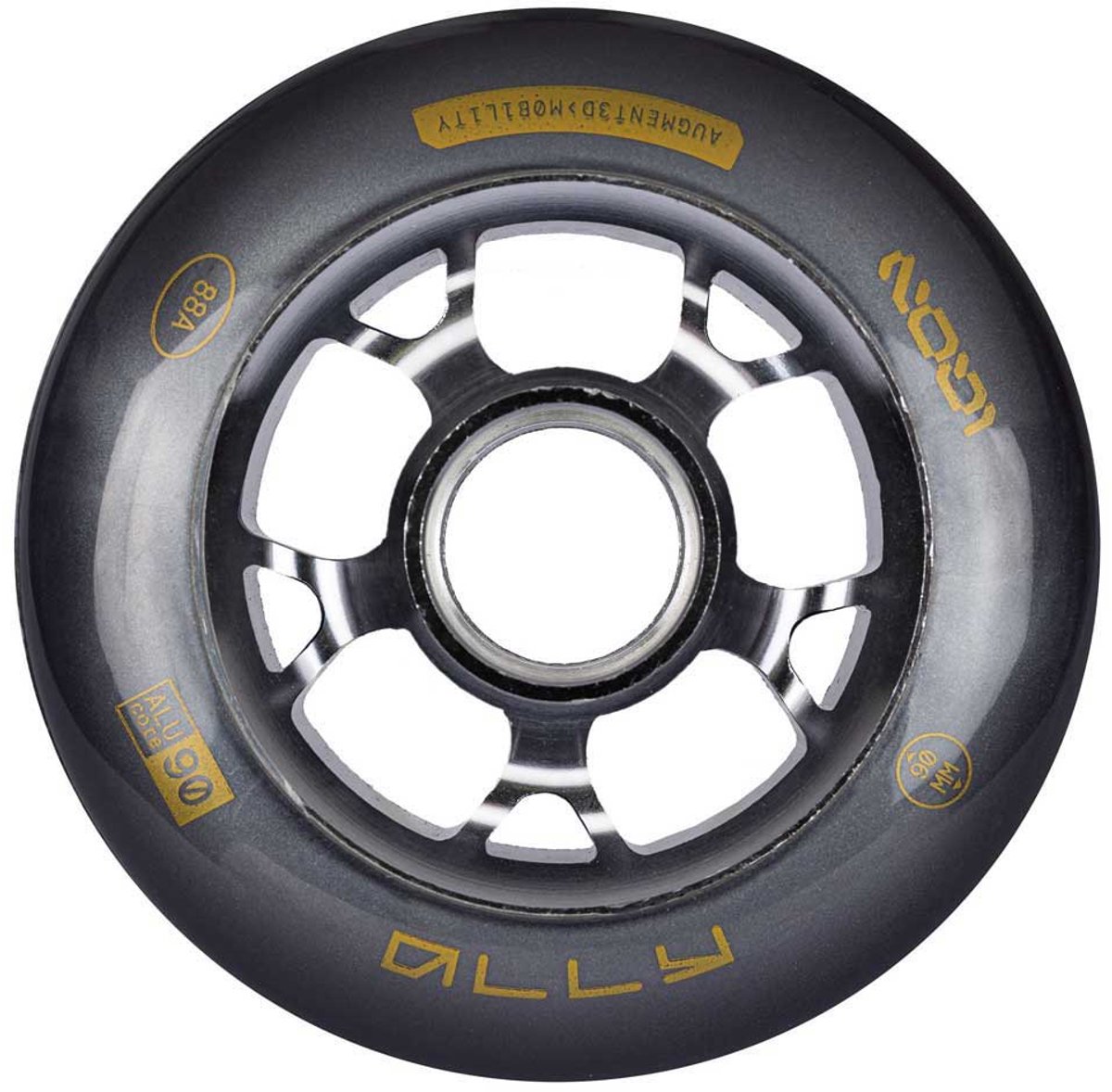 Iqon Ally Black 90 88a Schaatswielen 4 Eenheden Goud 90 mm Skateonderdeel kopen online