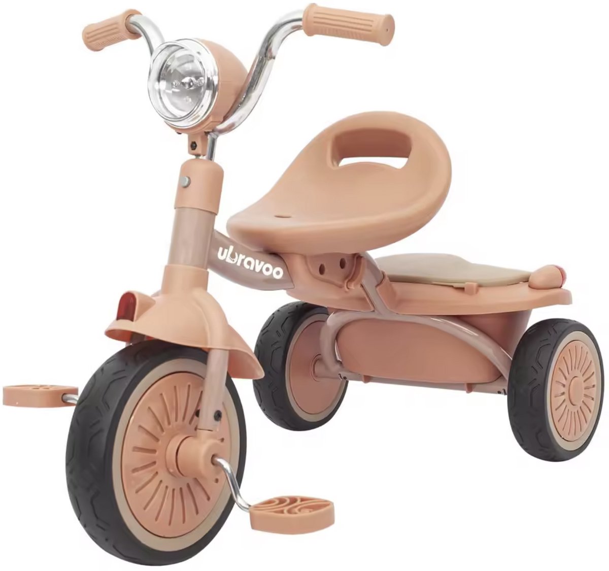 J&R Driewieler - Kinderfiets - Peuterfiets - PU wielen - Schokabsorptie - Opvouwbaar - Verstelbaar zadel - Met licht - Roze Driewieler kopen online