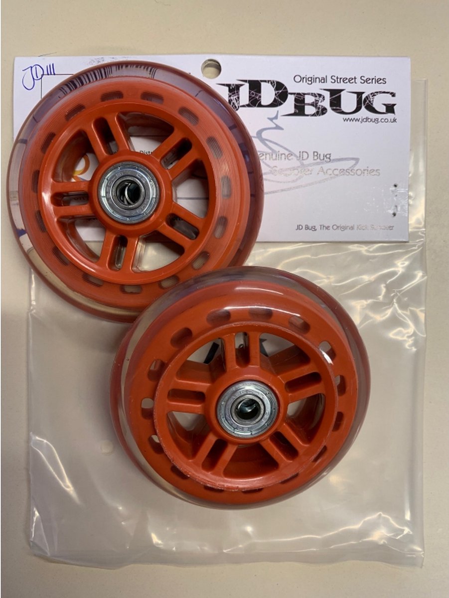 JD Bug Stunt Step Wielen Set 100mm / 25mm - Rood - Voor JD Bug Original Street Buitenspeelvoertuigaccessoire kopen online
