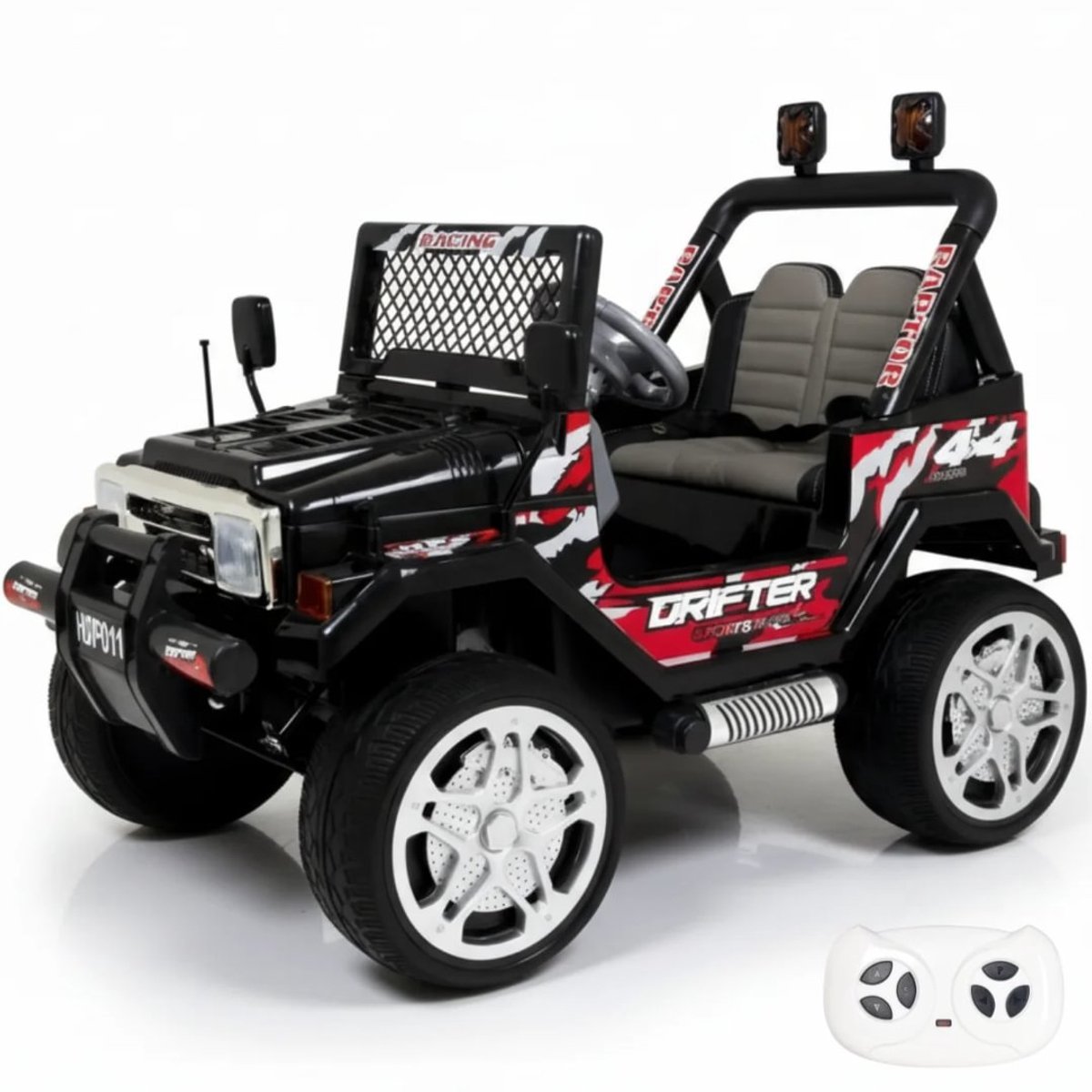 Jeep Drifter - Elektrische Kinderauto - 12V accu 1 tot 6 jaar - Zwart Accuvoertuig kopen online