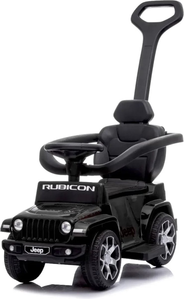 Jeep Wrangler 2-in-1 Loopauto - met MP3-speler - tot 3 jaar - Zwart Loopauto kopen online