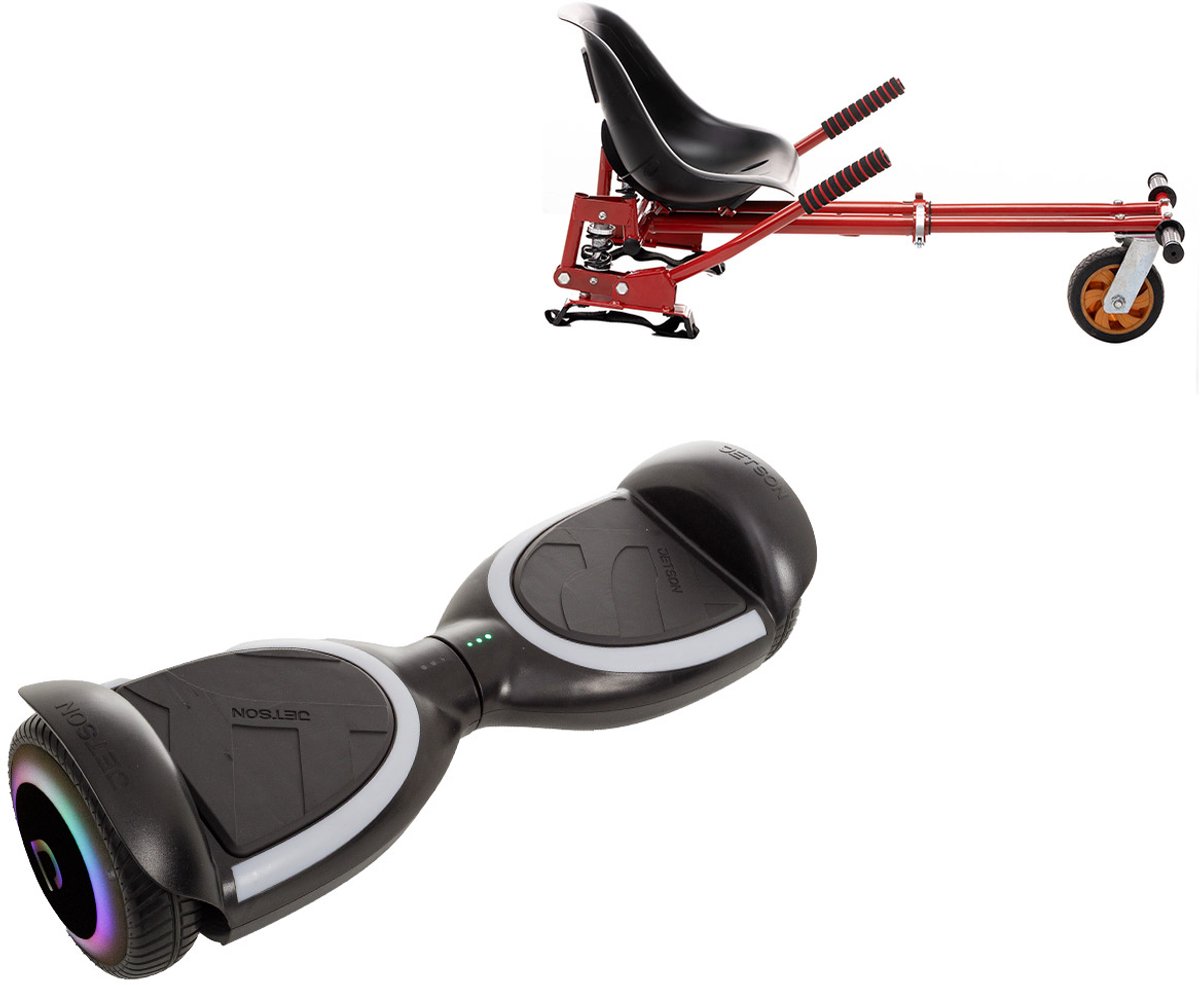 Jetson Prism Hoverboard Zwart Plus Met Schokdemper Hoverkart Rood - All-Road 6.5 inch Wielen - Oxboard - LED Verlichting - UL2272 Gecertificeerd Hoverboard kopen online