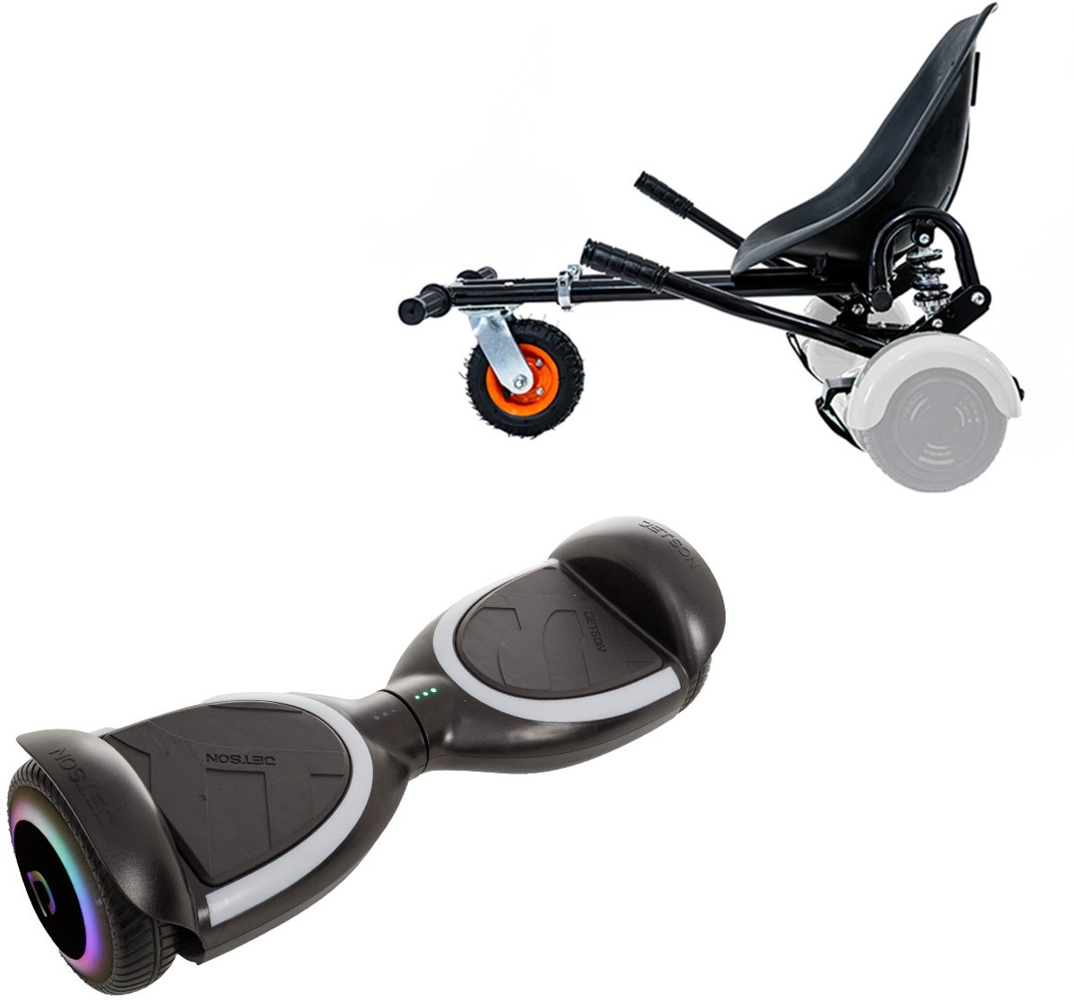 Jetson Prism Hoverboard Zwart Plus Met Schokdemper Hoverkart Zwart - All-Road 6.5 inch Wielen - Oxboard - LED Verlichting - UL2272 Gecertificeerd Hoverboard kopen online