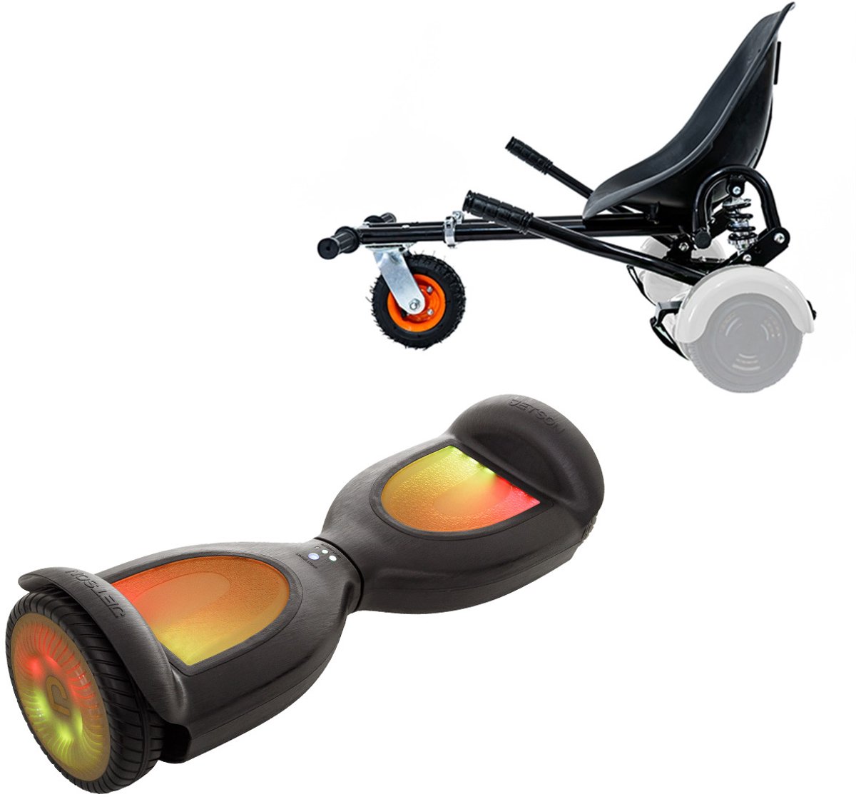 Jetson Prism Hoverboard Zwart PRO Met Schokdemper Hoverkart Zwart - All-Road 6.5 inch Wielen - Oxboard - LED Verlichting - UL2272 Gecertificeerd Hoverboard kopen online