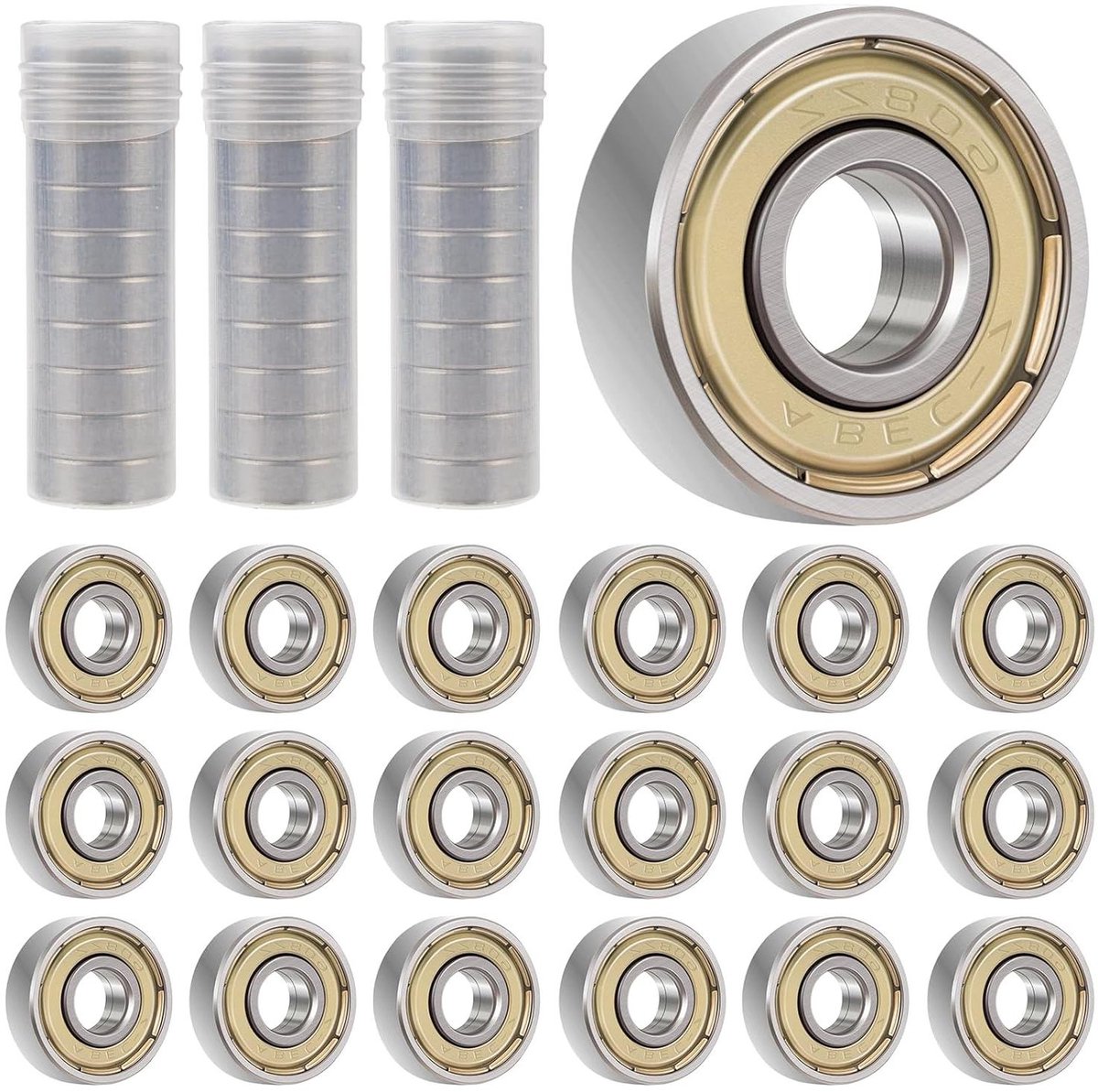 Jhubers Goods - 30-delige set kogellagers van koolstofstaal voor skateboard, scooters en inline skates Skateonderdeel kopen online