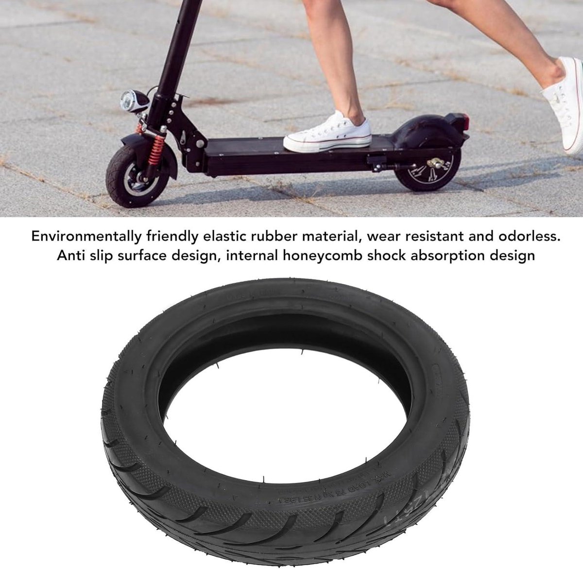JHubers Goods - Banden 10 x 2,125 voor scooter en elektrische step - Set van binnenbandloze banden met explosiebestendig rubber Buitenspeelvoertuigaccessoire kopen online