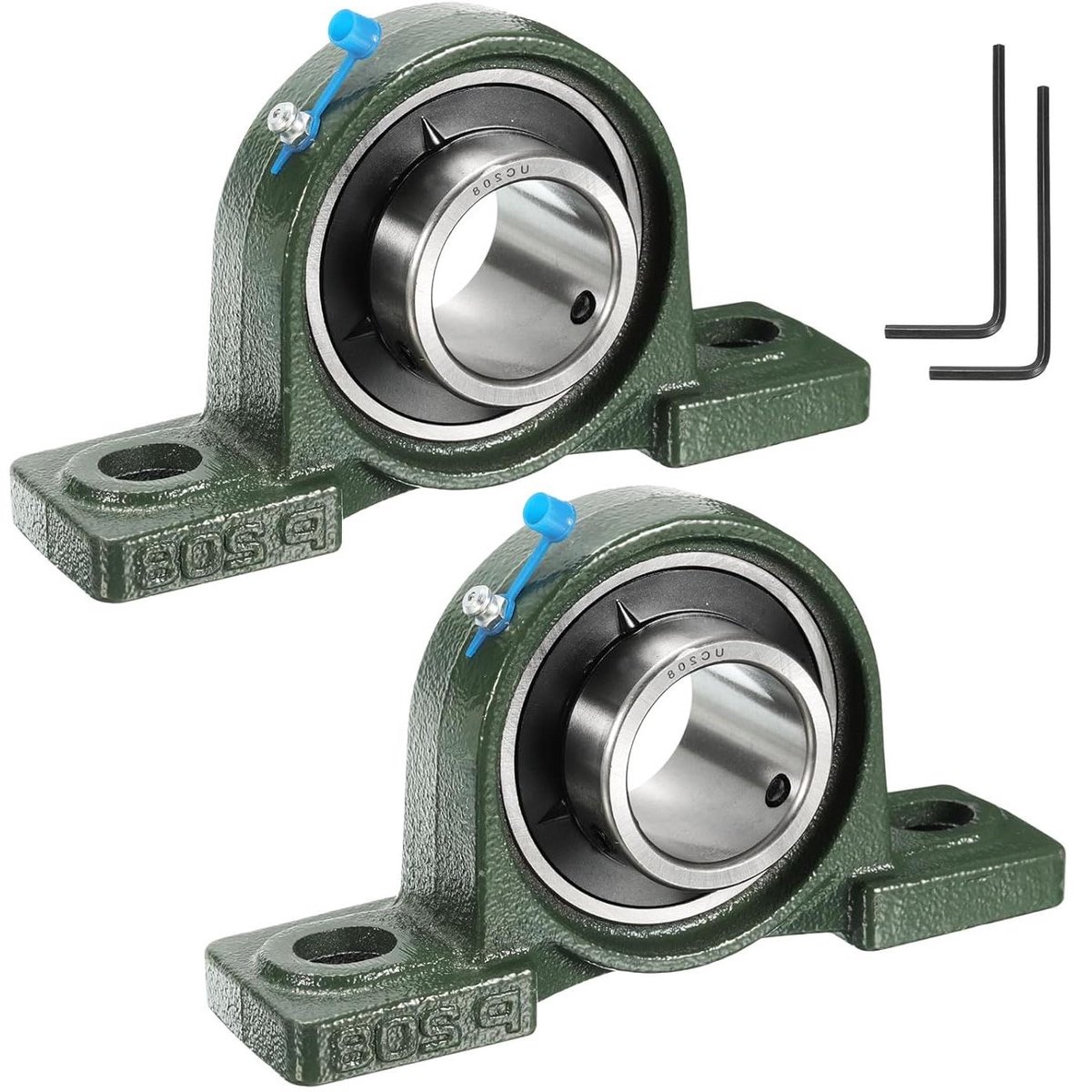 JHubers Goods - UCP208 Zelfrichtende Bloklagers - 2 Stuks - Massief Gietijzer - 40mm Gat - Chroomstaal Kogellagers Skateonderdeel kopen online