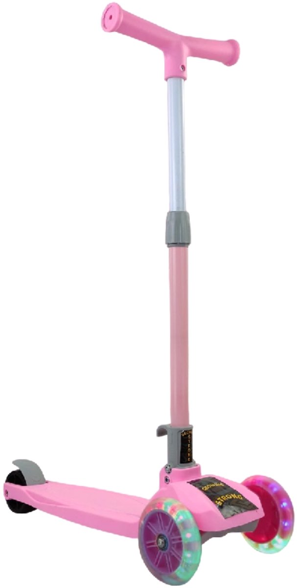 Jojoy - Kinderstep 3 Wielen - Kinder Step - Step met LED Wielen - Step met Lichtgevende Wielen - Roze - FLASHRIDE Step kopen online