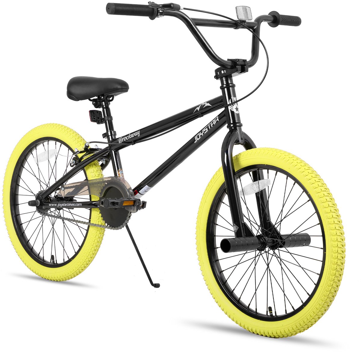 Joystar Brockway BMX-fiets - 20 inch - Handrem - Remmen - Achter V-brake - Pegs - Geel Fiets kopen online