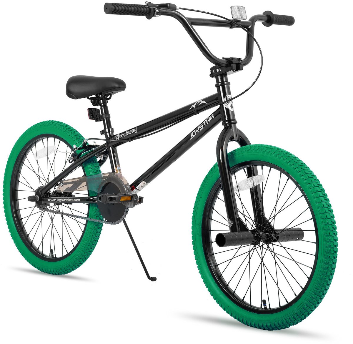 joystar brockway bmx fiets 20 inch handrem remmen achter v brake pegs groen
