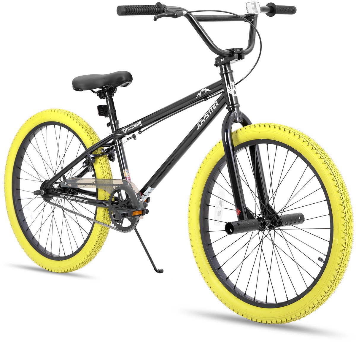 Joystar Brockway BMX-fiets - 24 inch - Handrem - Remmen - Achter V-brake - Pegs - Geel Fiets kopen online
