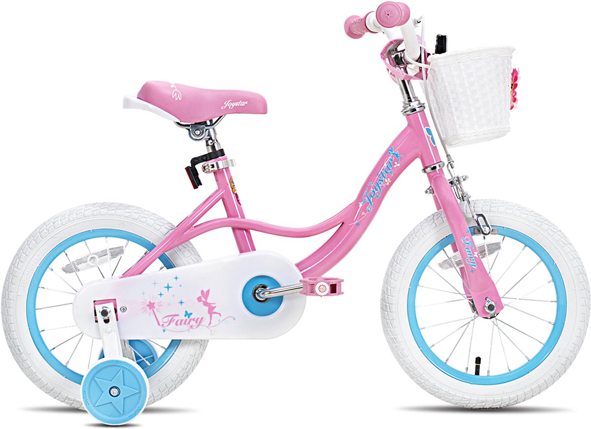 JOYSTAR Fairy Kinderfiets voor Meisjes - 18 Inch - Handrem - Mand - Zijwieltjes - Roze Kinderfiets kopen online