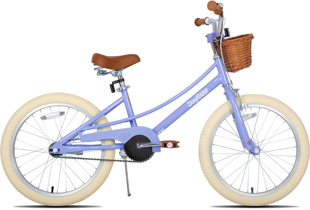 Joystar Fantasy Kinderfiets voor Meisjes - 20 Inch - Mand - Zijwieltjes - Bel - Handrem - Paars Kinderfiets kopen online