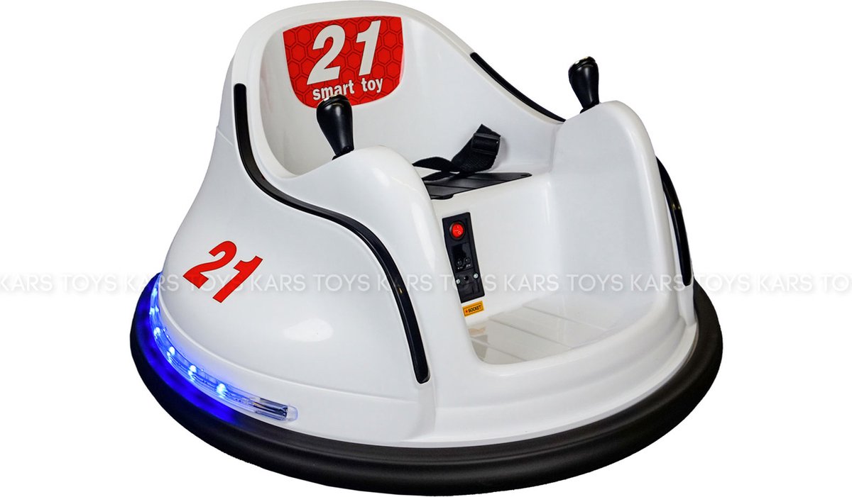 Kars Toys - Bumper Car - Wit - Elektrische botsauto voor kinderen - met Afstandsbediening - 6V Accu Accuvoertuig kopen online