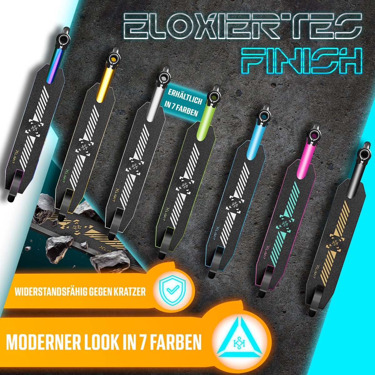 KESSER® Stuntstep X-Limit-Pro 360° voor Volwassenen en Kinderen - Zwart / Goud Step kopen online