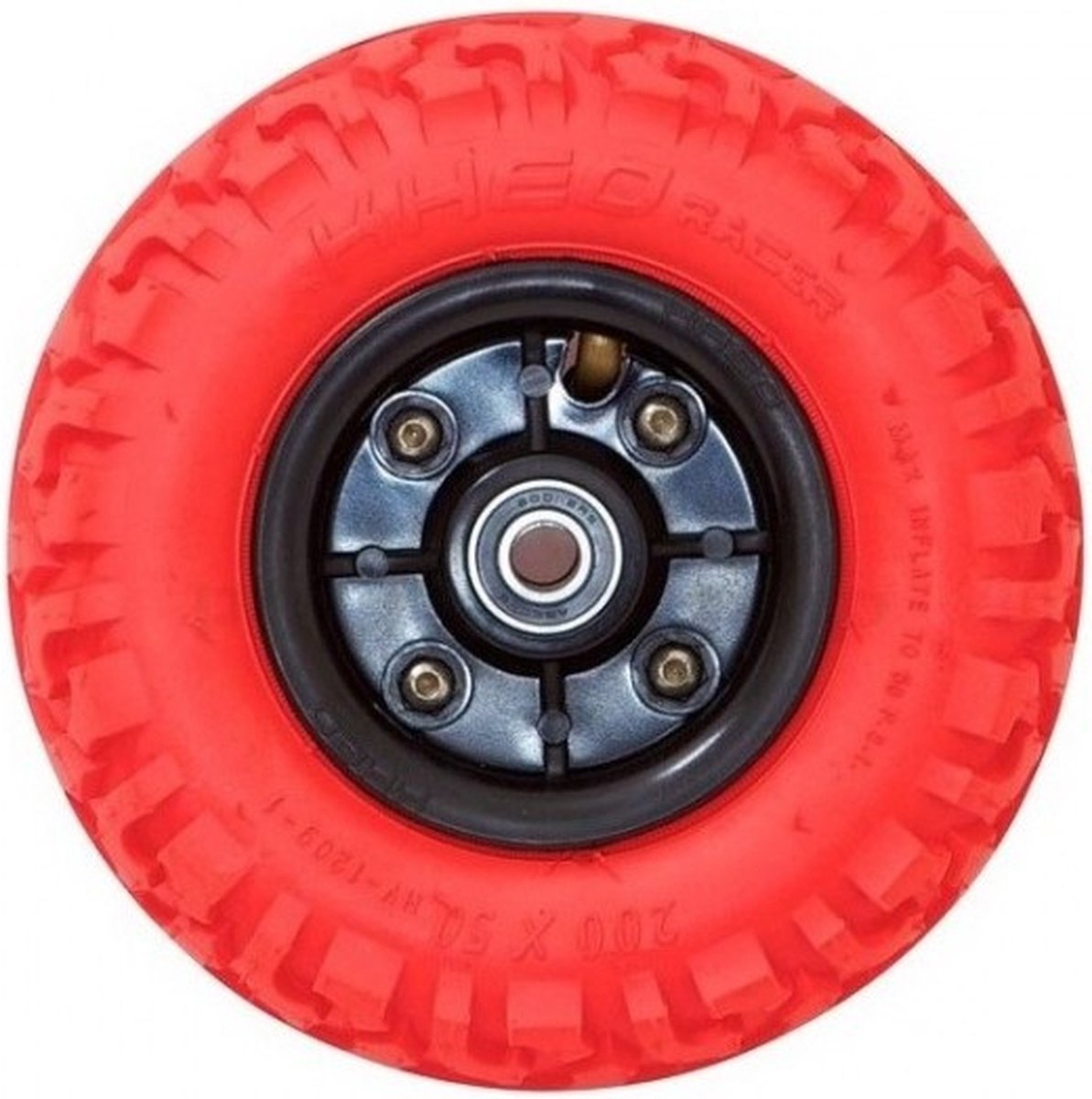 kheo racer wiel 8 inch compleet rood