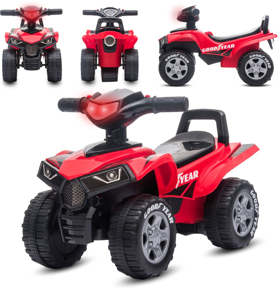 Kinderauto loopauto quad botsauto vanaf 1 jaar baby quad, voertuig schuifauto baby auto (Rood) Loopauto kopen online