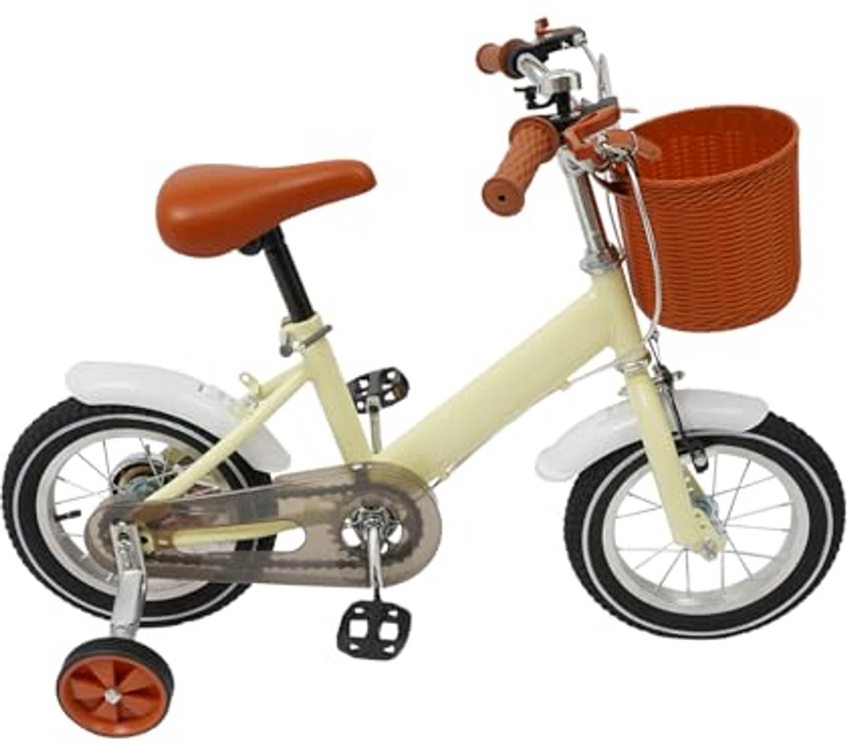 kinderfiets 12 inch met steunwielen en mand voor jongens en meisjes fiets voor kinderen van 2 tot 4 jaar in hoogte verstelbaar en geschikt voor balans en pedaaltraining