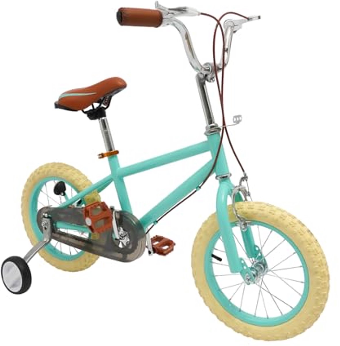 kinderfiets 14 inch met steunwielen voor kinderen van 3 4 jaar verstelbare fiets voor training en buitenactiviteiten