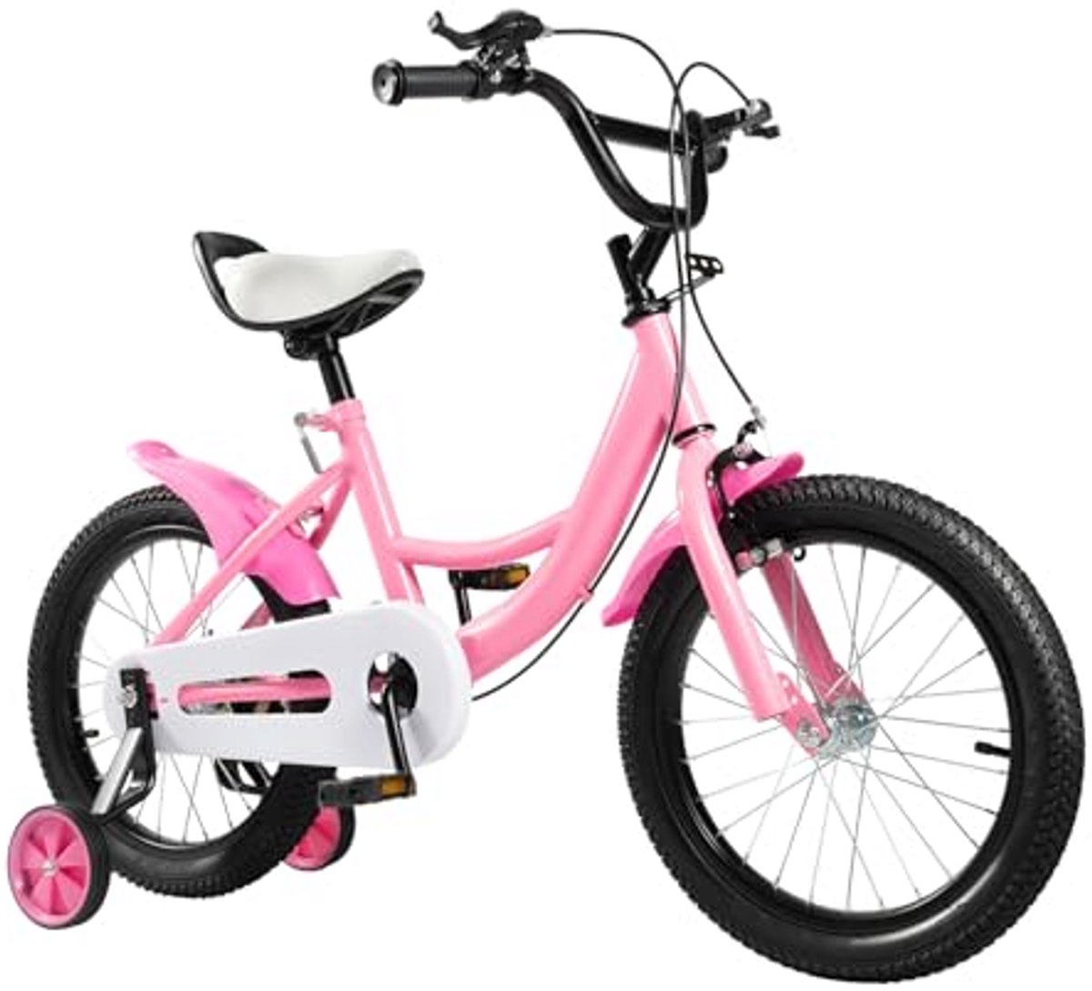 Kinderfiets 16 inch voor jongens en meisjes, verstelbaar met steunwielen, geschikt voor 4-8 jaar Kinderfiets kopen online