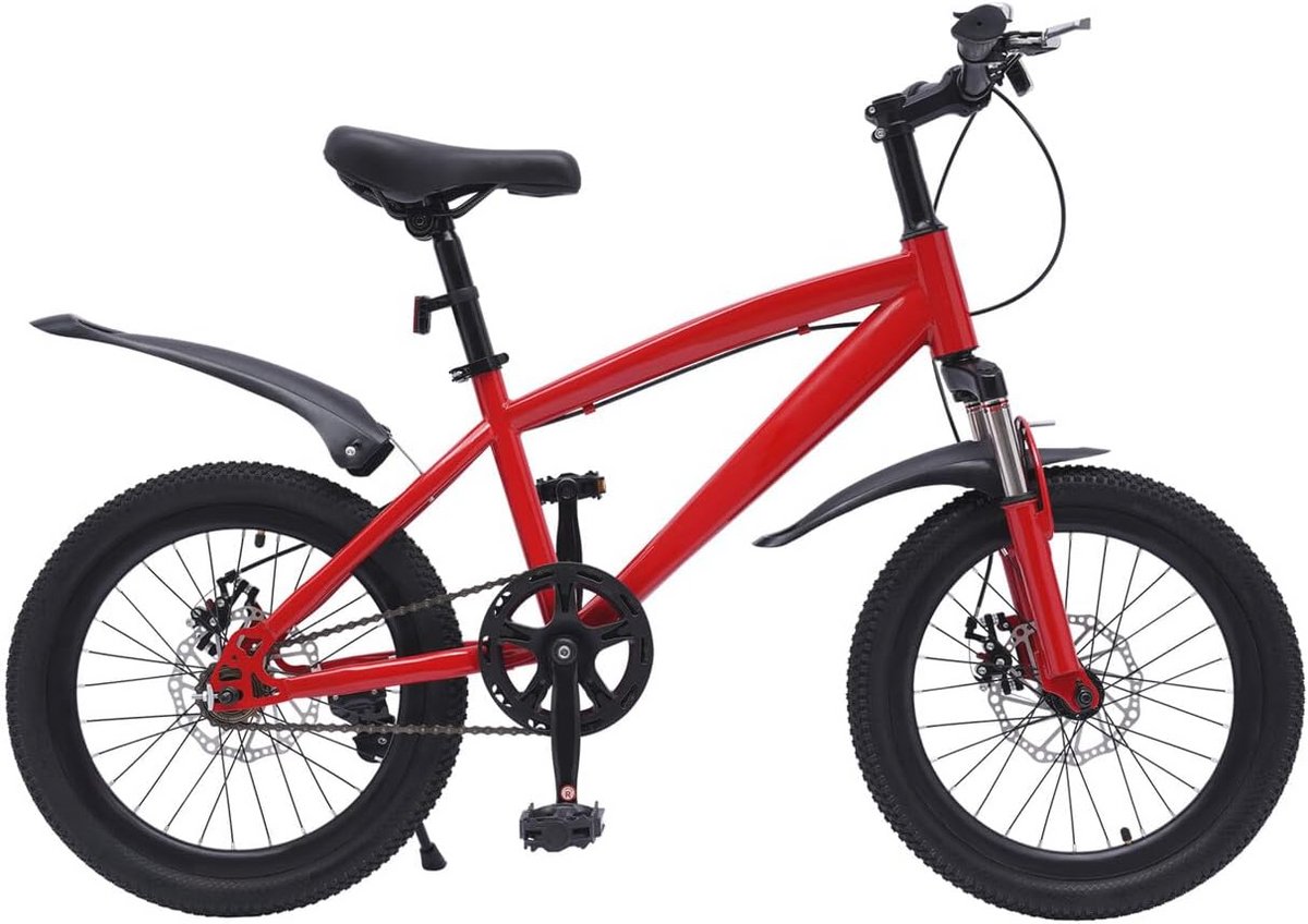 Kinderfiets 18 inch - Jeugdfiets voor jongens en meisjes - Stadsfiets met spatborden Kinderfiets kopen online