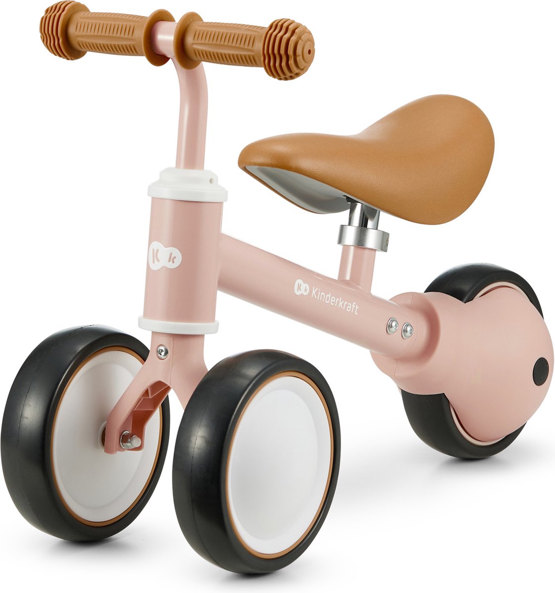 Kinderkraft CUTIE Driewieler Loopfiets – Vanaf 1 jaar – Lichtgewicht 1,8 kg – Verstelbaar Zadel – EVA Wielen – Antislip Handgrepen – Lichtroze Loopfiets kopen online