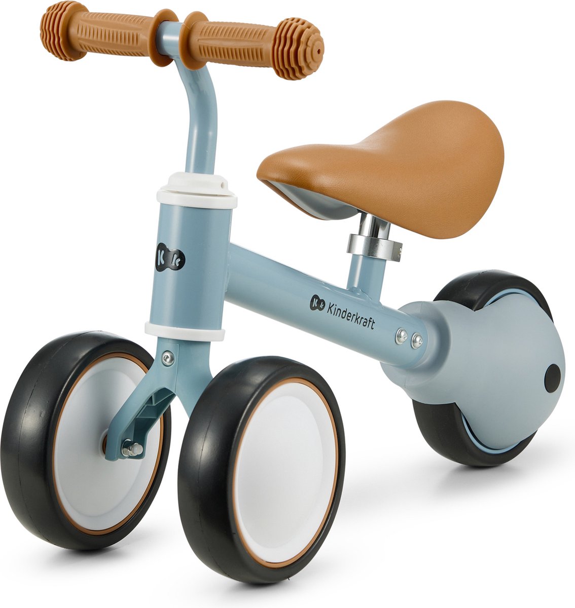 Kinderkraft CUTIE Driewieler Loopfiets – Vanaf 1 Jaar – Verstelbaar Zadel 26-28 cm – Lichtgewicht 1,8 kg – EVA Wielen – Blauw Loopfiets kopen online