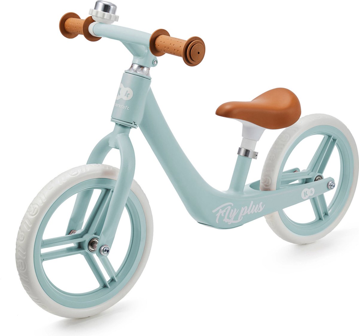 Kinderkraft FLY PLUS Loopfiets - Voor Kinderen vanaf 2 Jaar - Verstelbaar Zadel, Niet-Punctie EVA Wielen, Beperkte Stuurhoek en Ergonomisch Design - Baby Blue Loopfiets kopen online