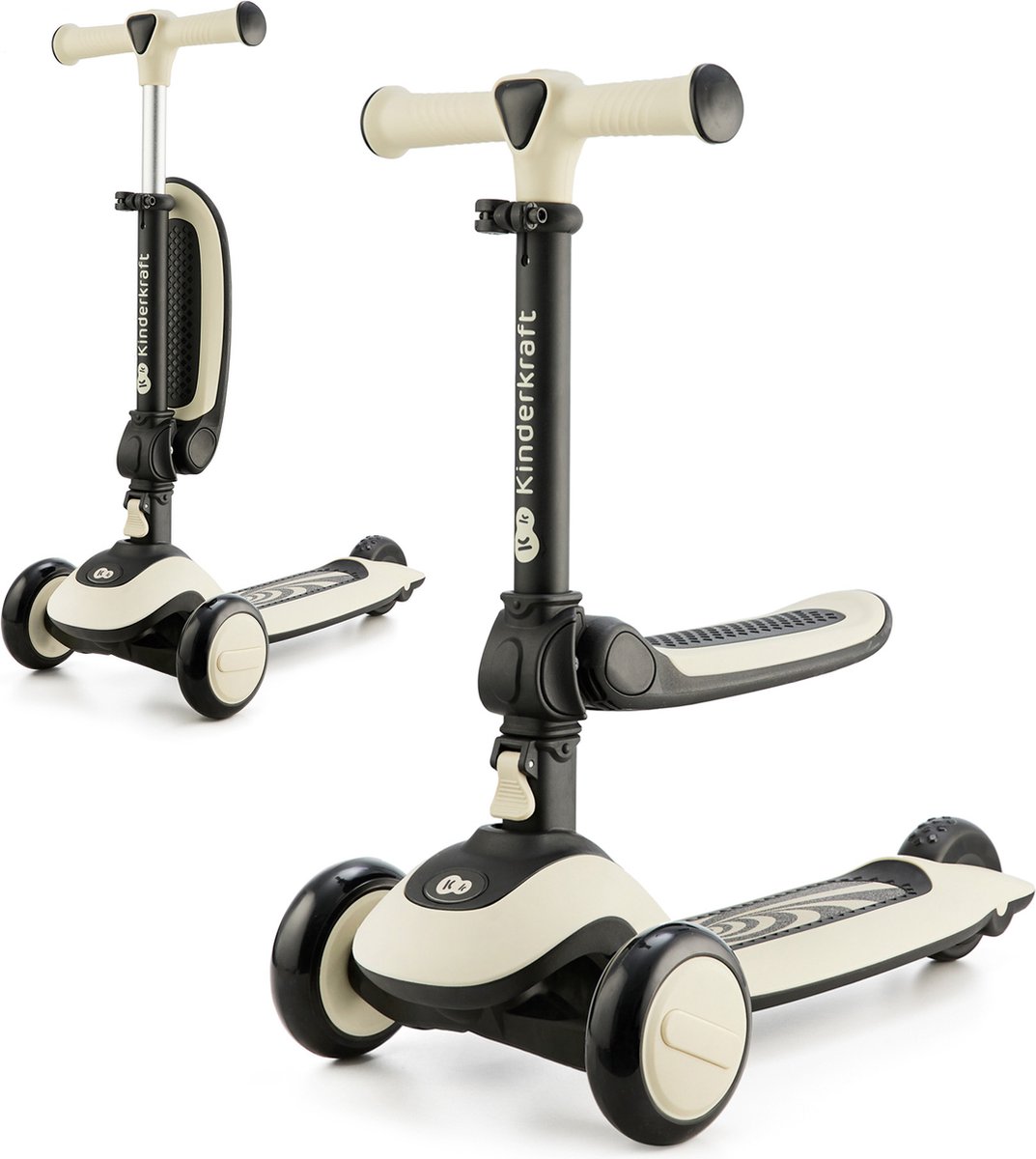 Kinderkraft HALLEY 2-in-1 Loopfiets & Step – Verstelbaar Zadel & Stuur – LED Wielen – Voor kinderen 1-5 jaar – Wit Step kopen online