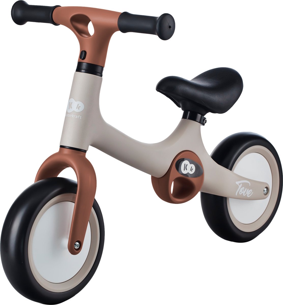 Kinderkraft TOVE Loopfiets - Voor Kinderen tot 25 kg - Verstelbaar Zadel, Niet-Punctie EVA Wielen, Lichtgewicht en Opvouwbaar - Beige Loopfiets kopen online