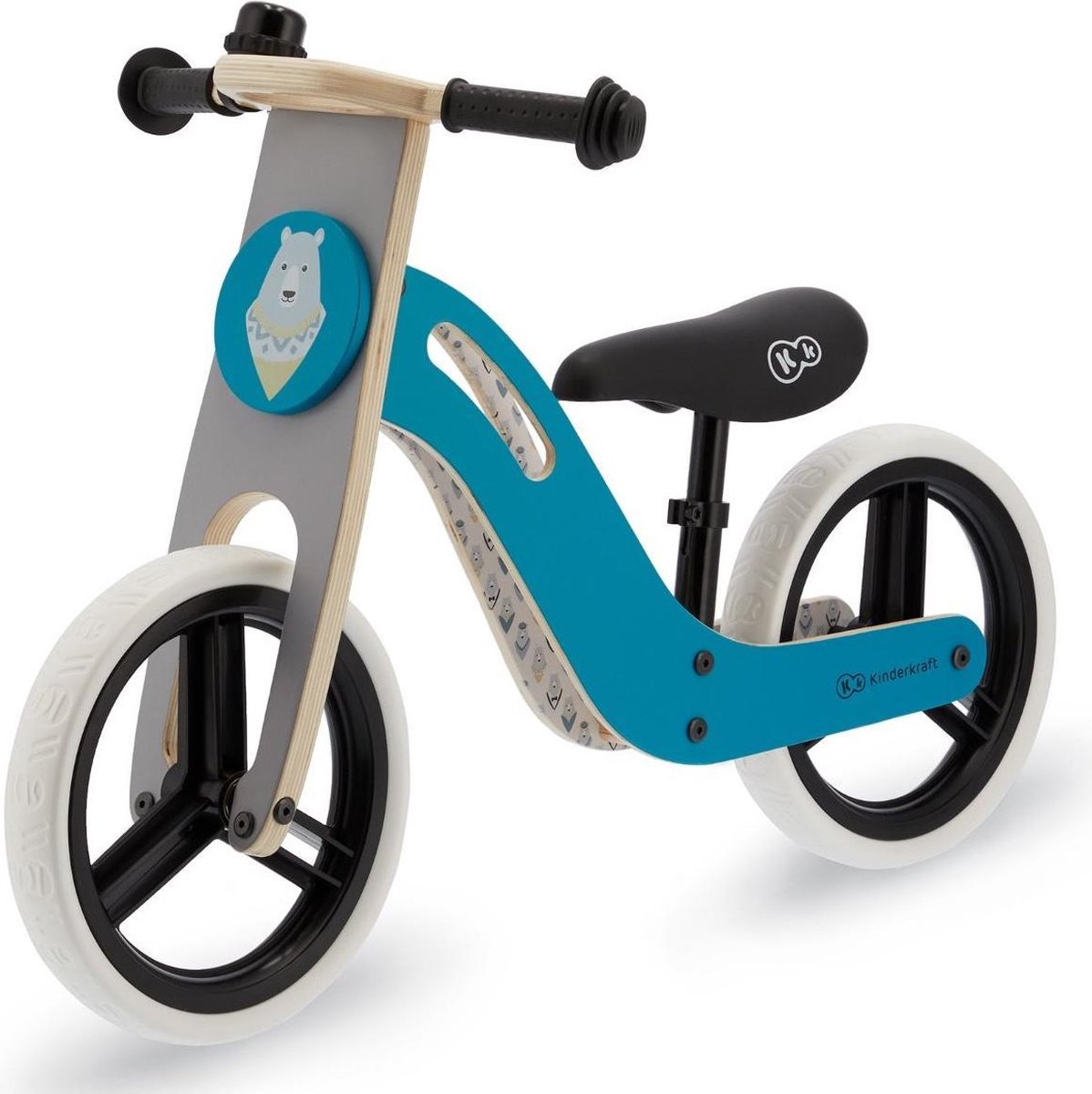 Kinderkraft Uniq Loopfiets - Balance Bike Turquoise Loopfiets kopen online