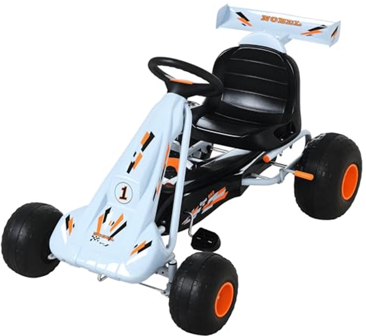 Kinderskelter trapauto met pedaalremmen voor 3-8 jaar - Lichtblauw Kinderfiets kopen online