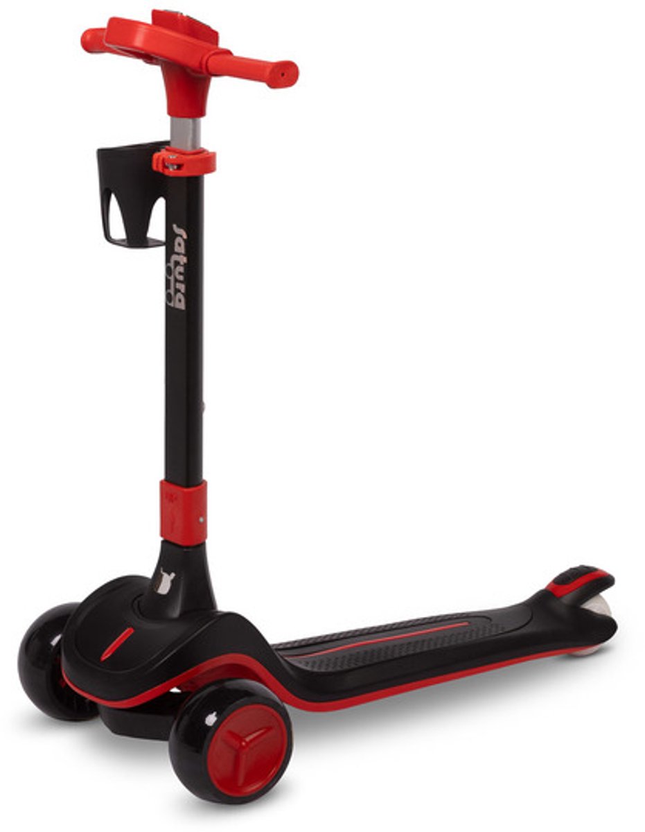 Kinderstep met 3 Wielen – Sturen met Lichaamsbalans – LED Wielen – Verstelbaar Stuur – Inklapbaar – Bidonhouder – Satu Step voor Kinderen vanaf 3 Jaar Black Step kopen online