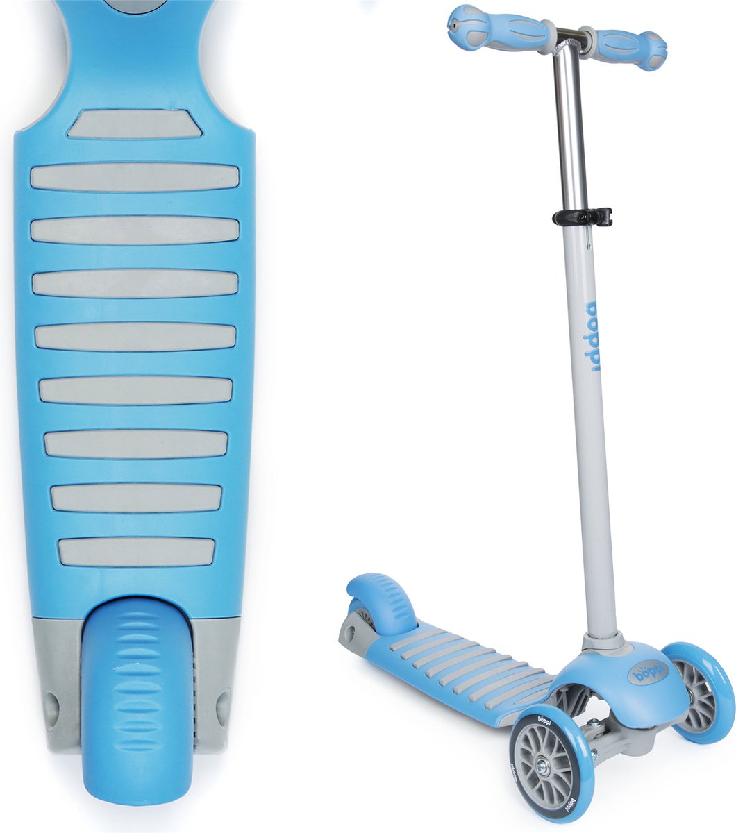 Kinderstep met drie wielen - verstelbaar stuur - extra grote hielrem (blauw) Step kopen online