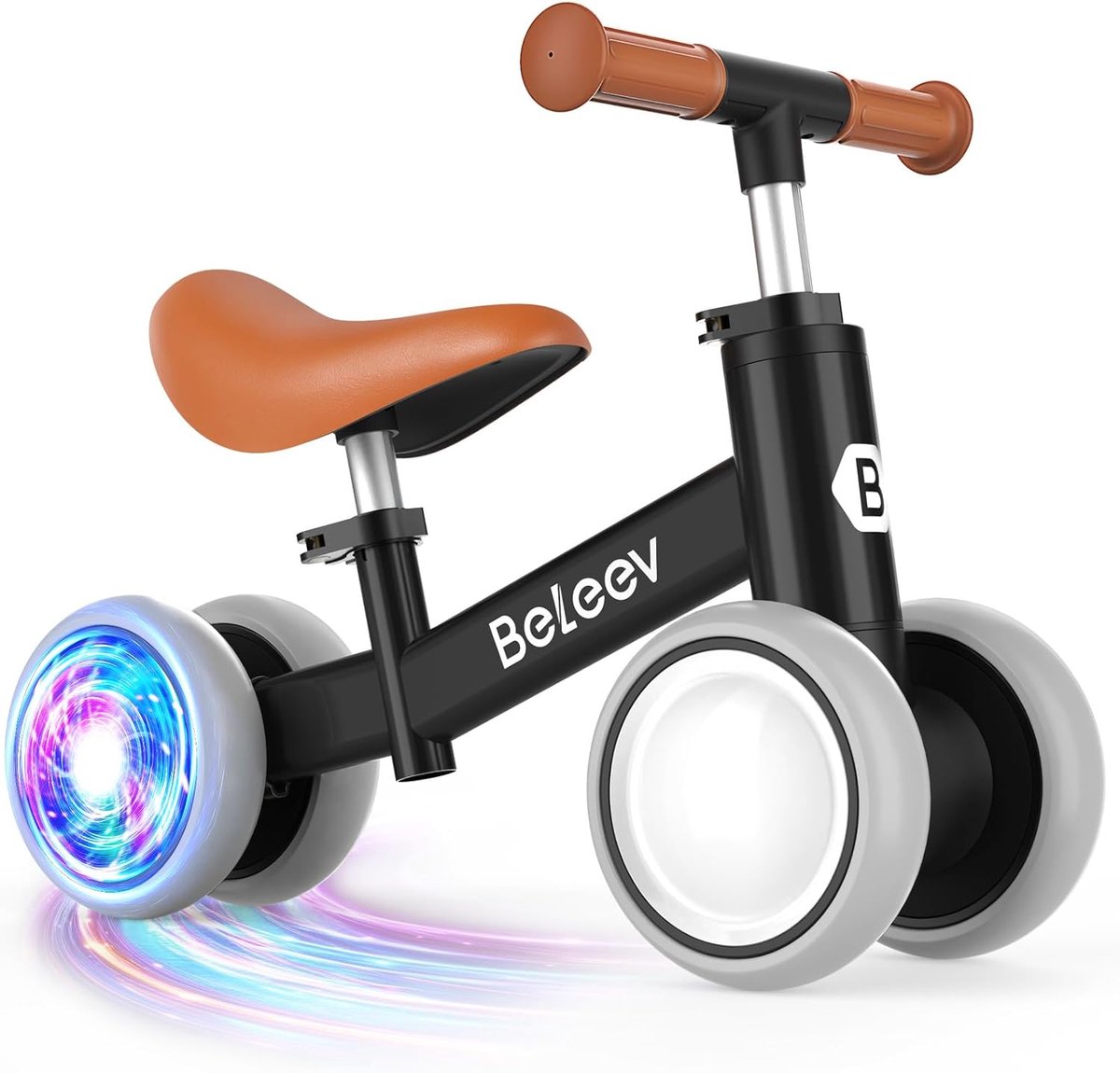 kleurrijke baby loopfiets met oplichtende wielen peuterfiets voor jongens en meisjes 10 36 maanden