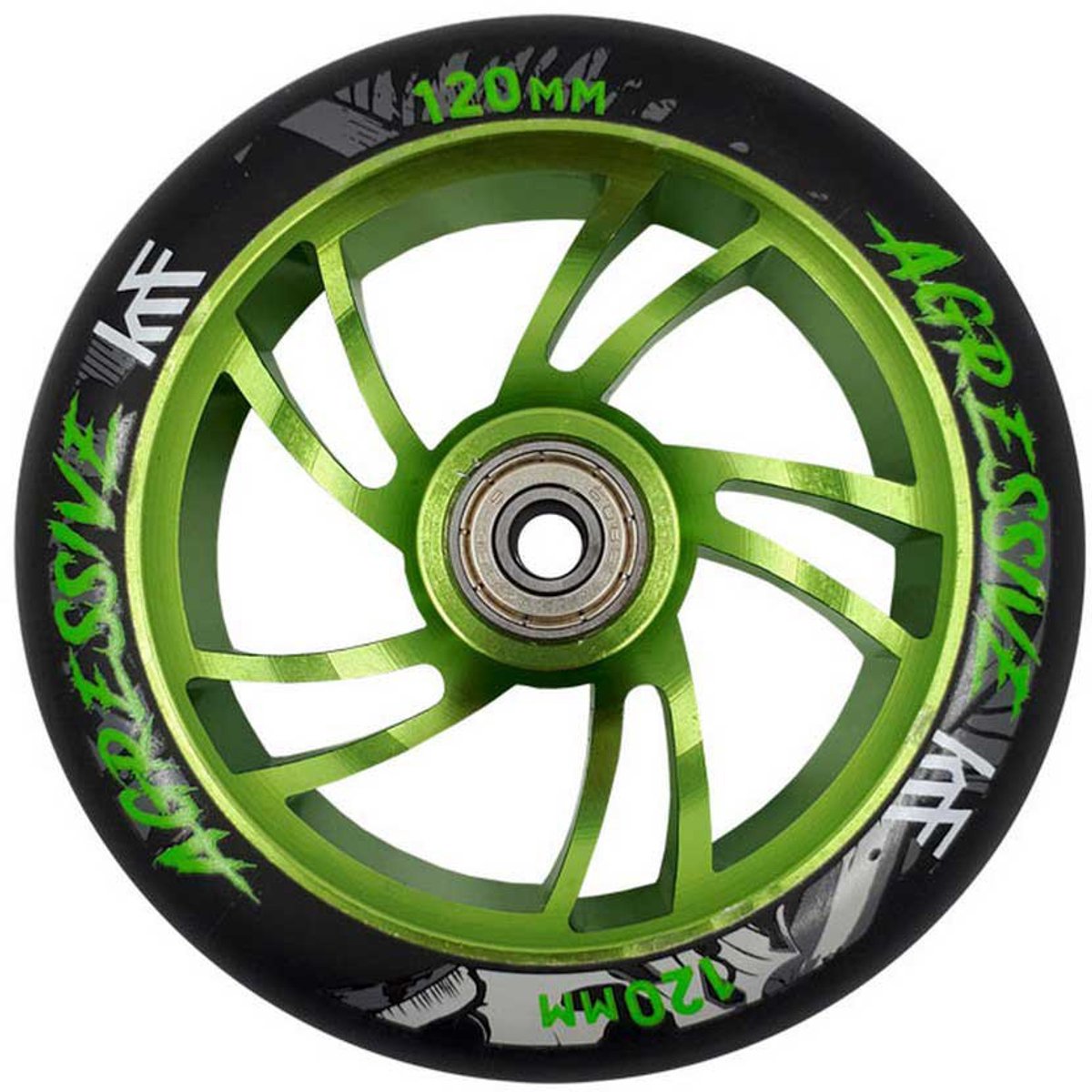 Krf Agr Aluminium Wiel Met Teamlager Groen,Zwart 120 mm / 88A Step kopen online