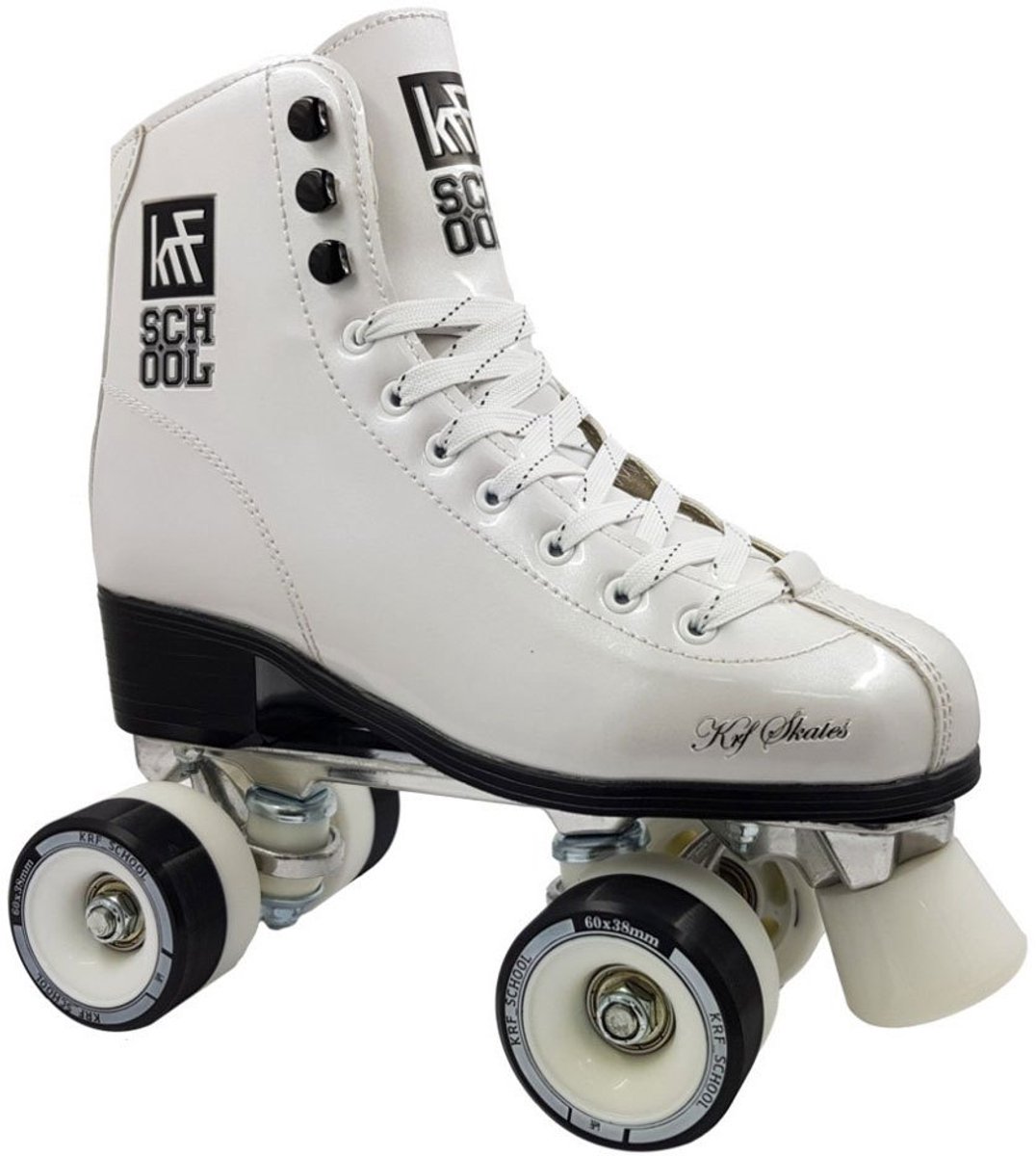 Krf School Aluminium Leather Velcro Rolschaatsen Wit EU 35 Man,Vrouw Rolschaatsen kopen online