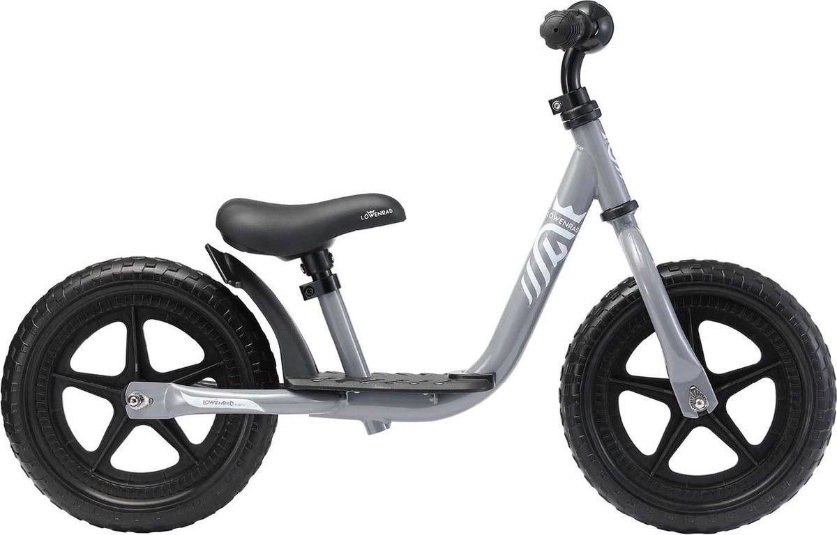 Löwenrad loopfiets met staplank 12 inch, grijs Loopfiets kopen online