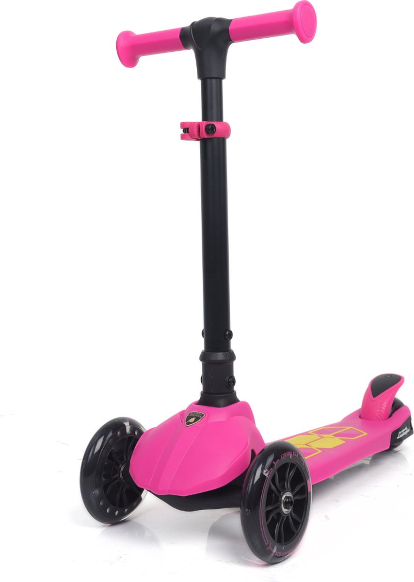 lamborghini kinderstep met 3 wielen verstelbaar 3 tot 6 jaar roze