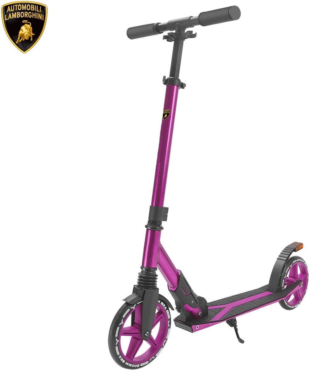 lamborghini l2 200 big wheel scooter met vering en f1 stijl remlicht roze