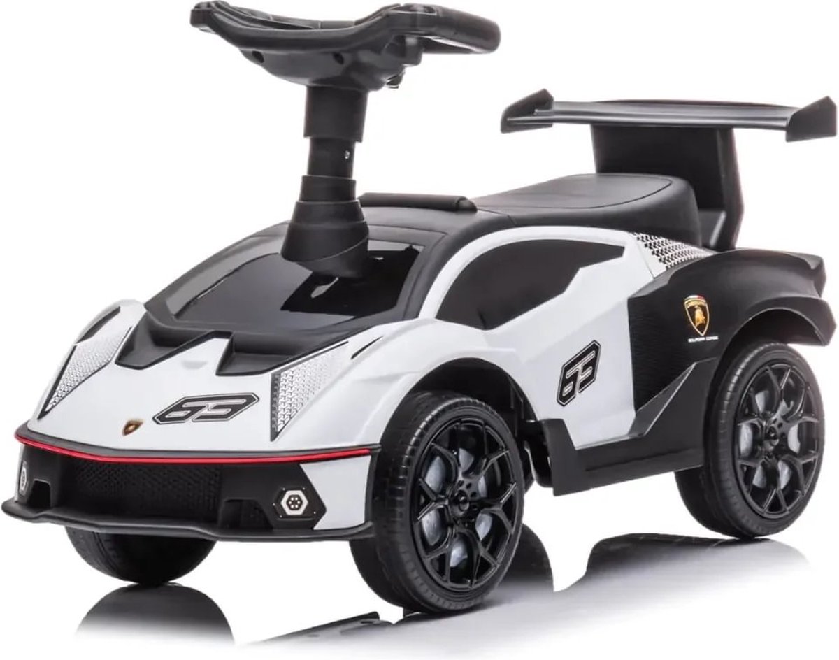 Lamborghini Loopauto - voor Kinderen - tot 3 jaar - met Opbergbox - Wit Loopauto kopen online
