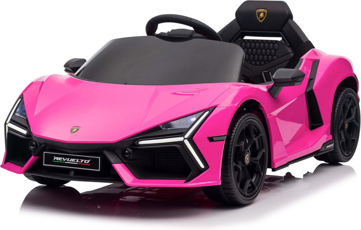Lamborghini Revuelto Kinderauto Roze | 12V Accuvoertuig kopen online