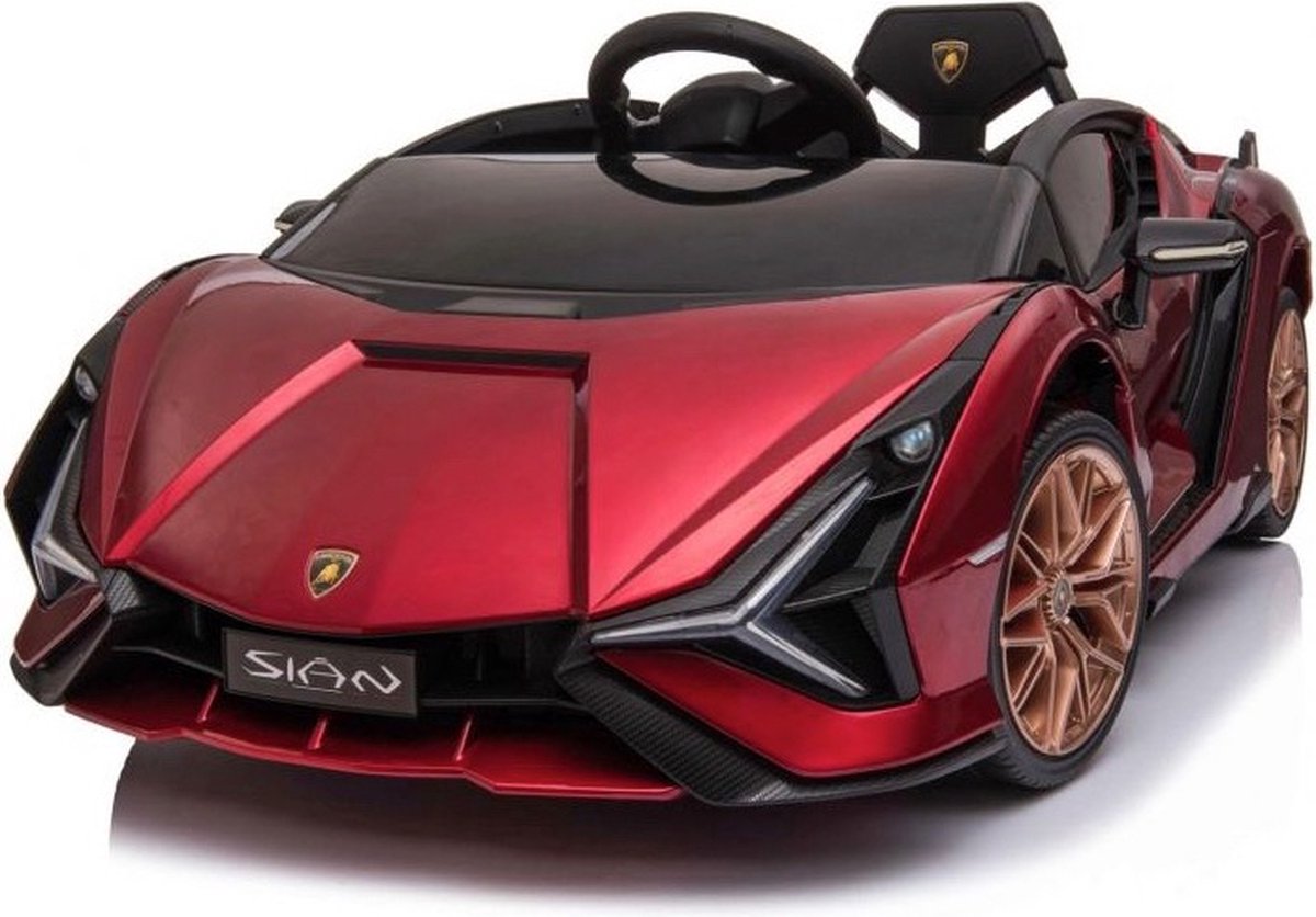 Lamborghini Sián Kinderauto Rood | 12V Accuvoertuig kopen online