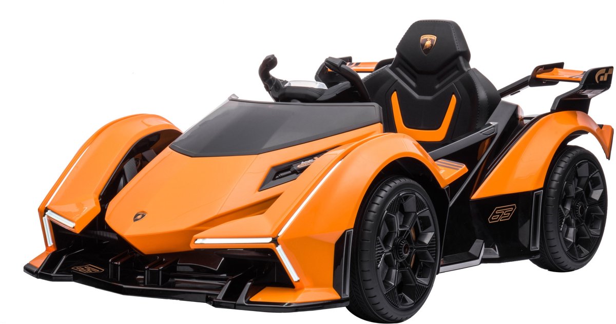 Lamborghini Vision GT - Elektrische Kinderauto Lamborghini - 1-zitter - Oranje - 24V - Met verlichting en afstandsbediening - Elektrische Kinderauto 24V Accuvoertuig kopen online