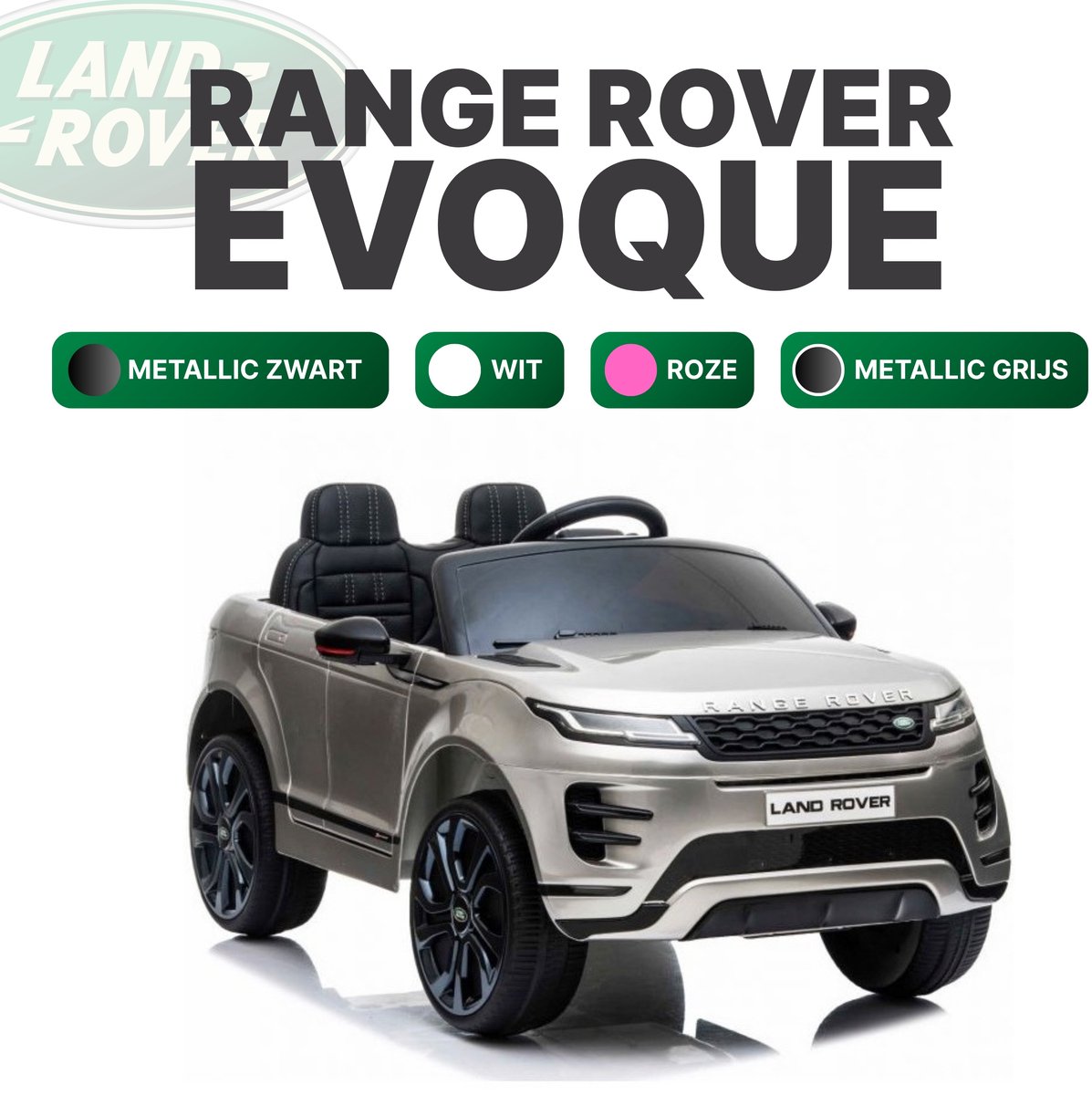 Land / Range Rover - Elektrische Kinderauto - Met Afstandsbediening - Metallic Grijs Accuvoertuig kopen online