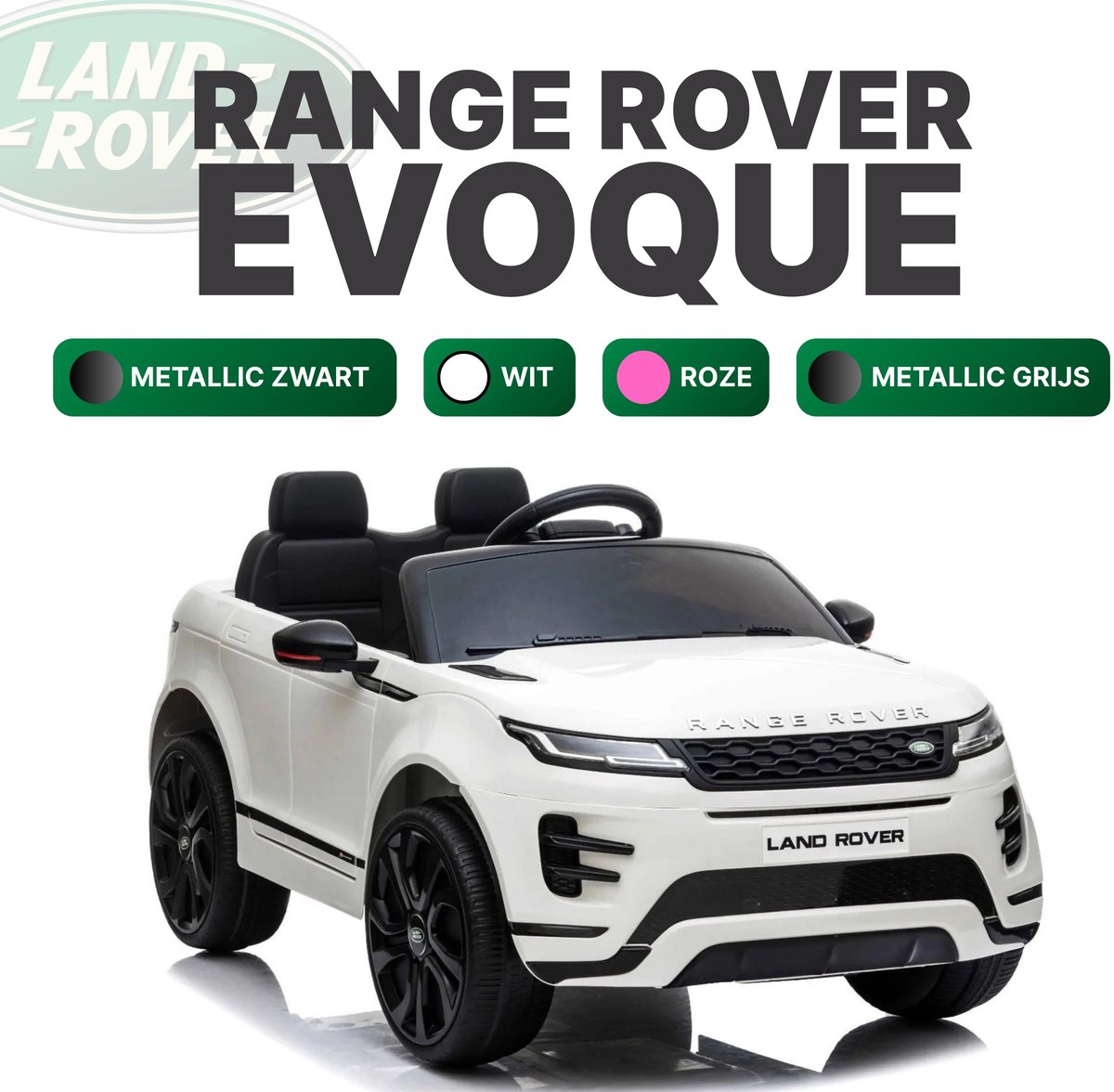 Land / Range Rover - Elektrische Kinderauto - Met Afstandsbediening - Wit Accuvoertuig kopen online