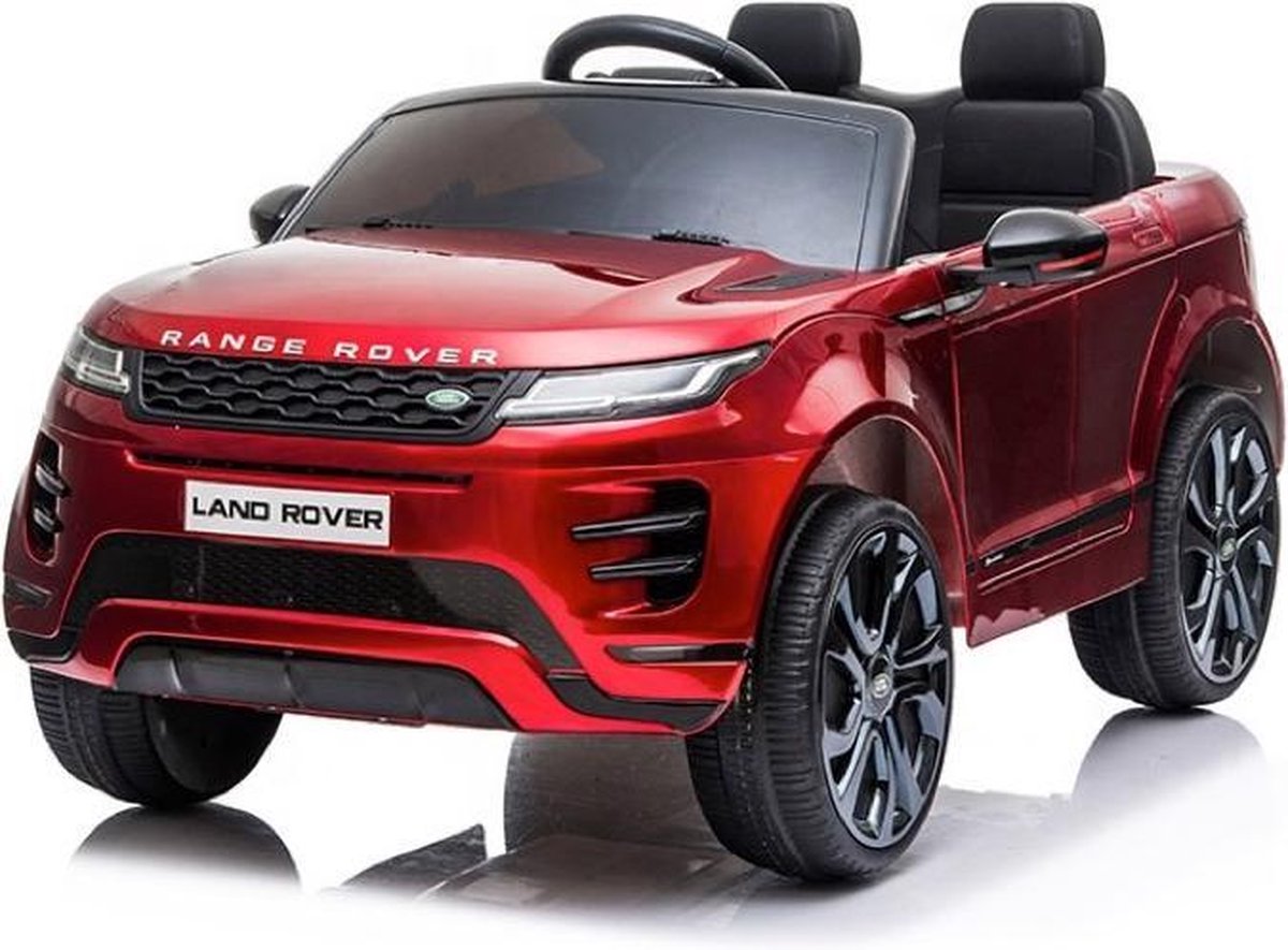 land rover range rover evoque rood elektrische kinderauto 12v muziek modulen rubberen eva tires kunst lederen zitje met gordel